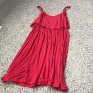 3/$25 Amber Blue Dress Size L Pink with Cutout style Back